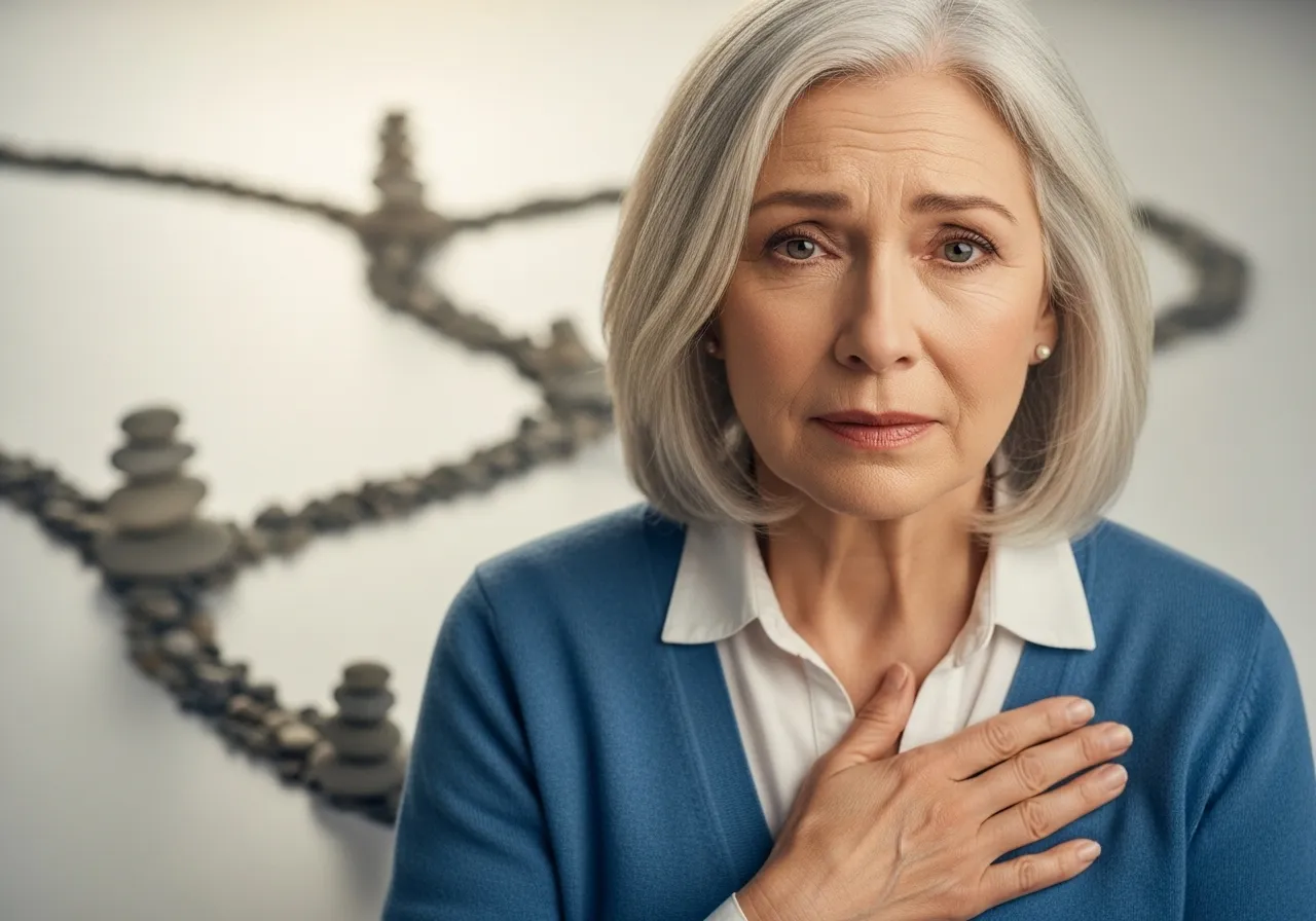 Senior woman expressing vulnerability and stating her needs.