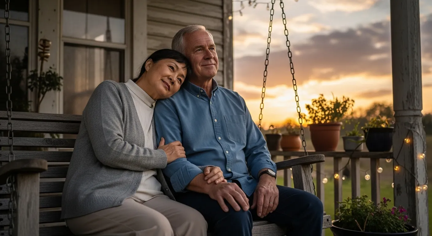 Couple enjoying a peaceful moment together.