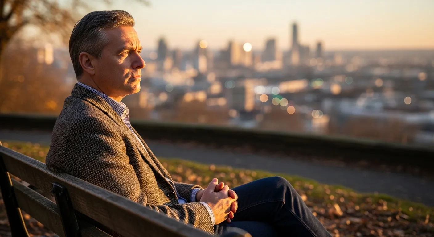 Mature man taking a moment for himself, reflecting on a difficult conversation.