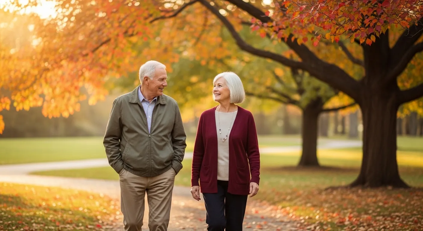 A relaxed first date in a park, emphasizing pacing and emotional comfort.