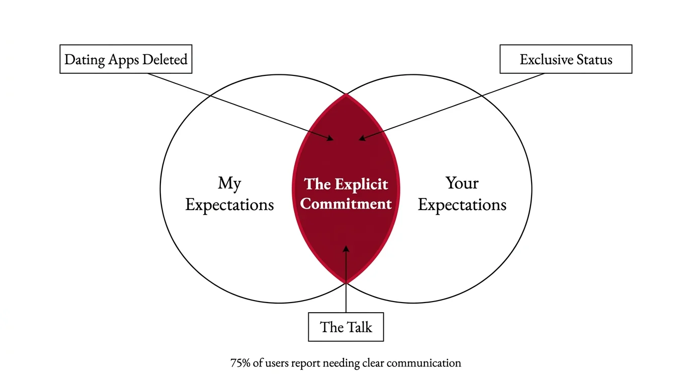 A Venn diagram showing how personal expectations overlap to create an explicit relationship commitment.